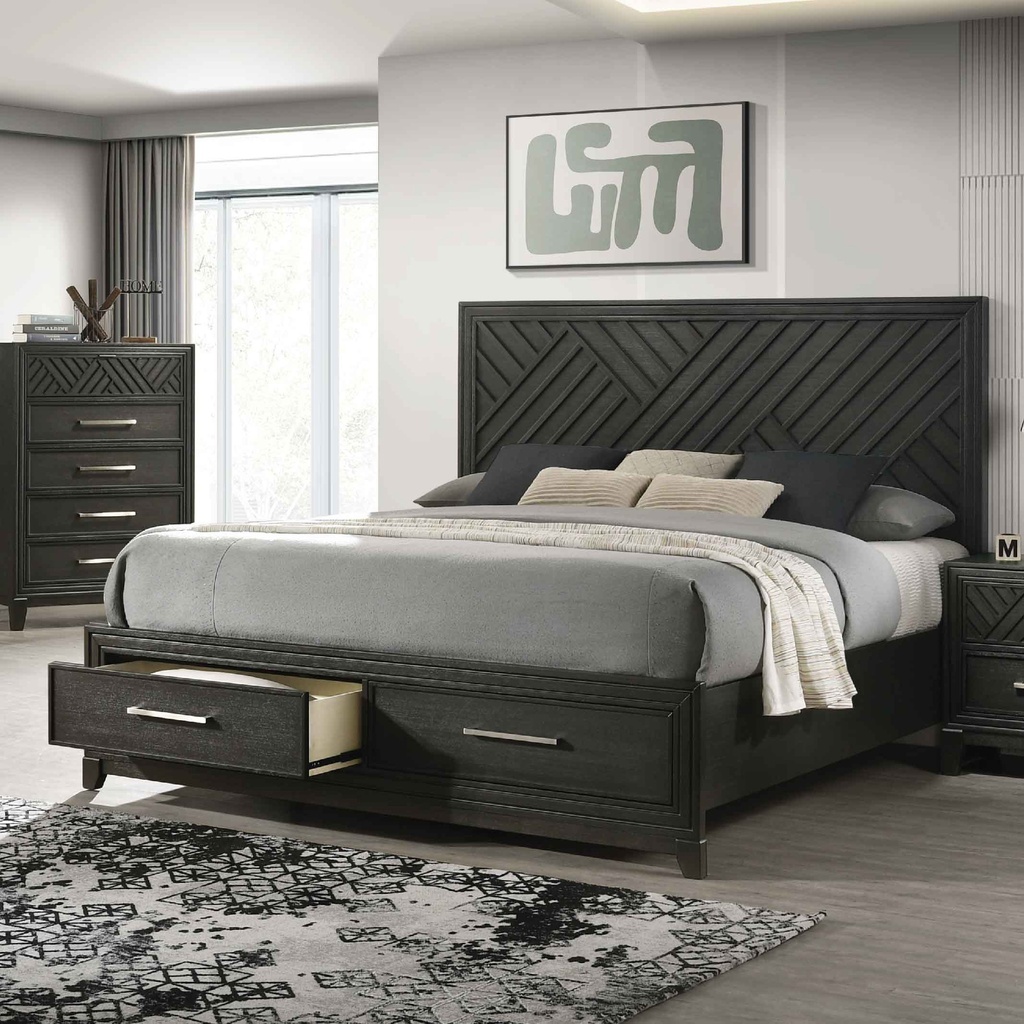 CAMA KING 1.93X2.03M B125-K-HB# CHARCOAL