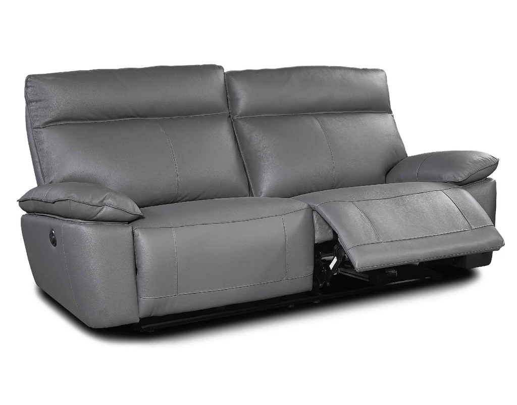 SOFA RECLINABLE CUERO/VINIL YB2475# 3 PUESTOS