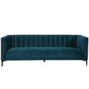 SOFA TELA 5016-3# 3 PUESTOS VELVET GREEN-D305# PTA/METAL# C/2 COJIN