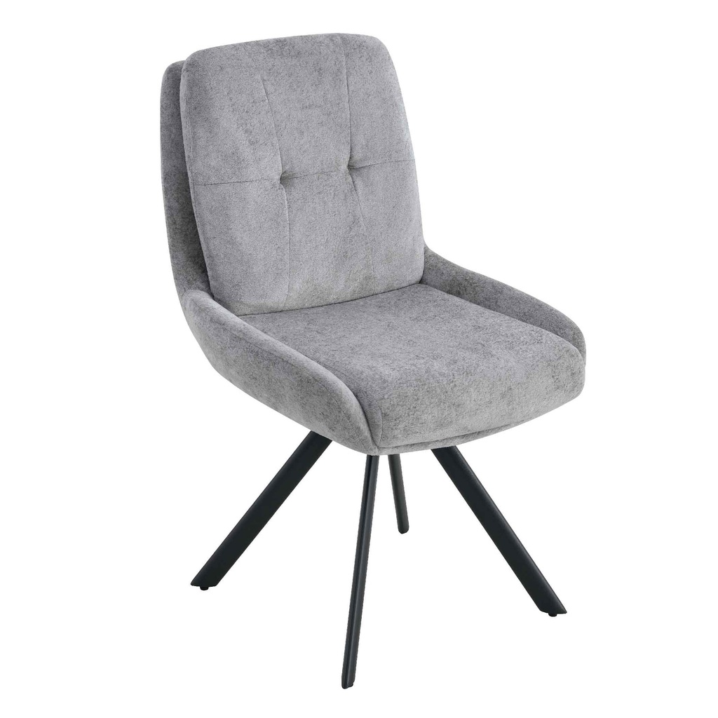 SILLA DE COMEDOR MC-275# GIRATORIO PATAS DE METAL NEGRO 