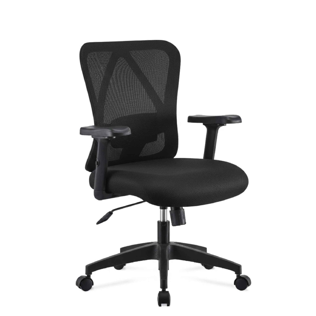 SILLA OFICINA KTM2545-1# MALLA ESTRELLA NEGRA