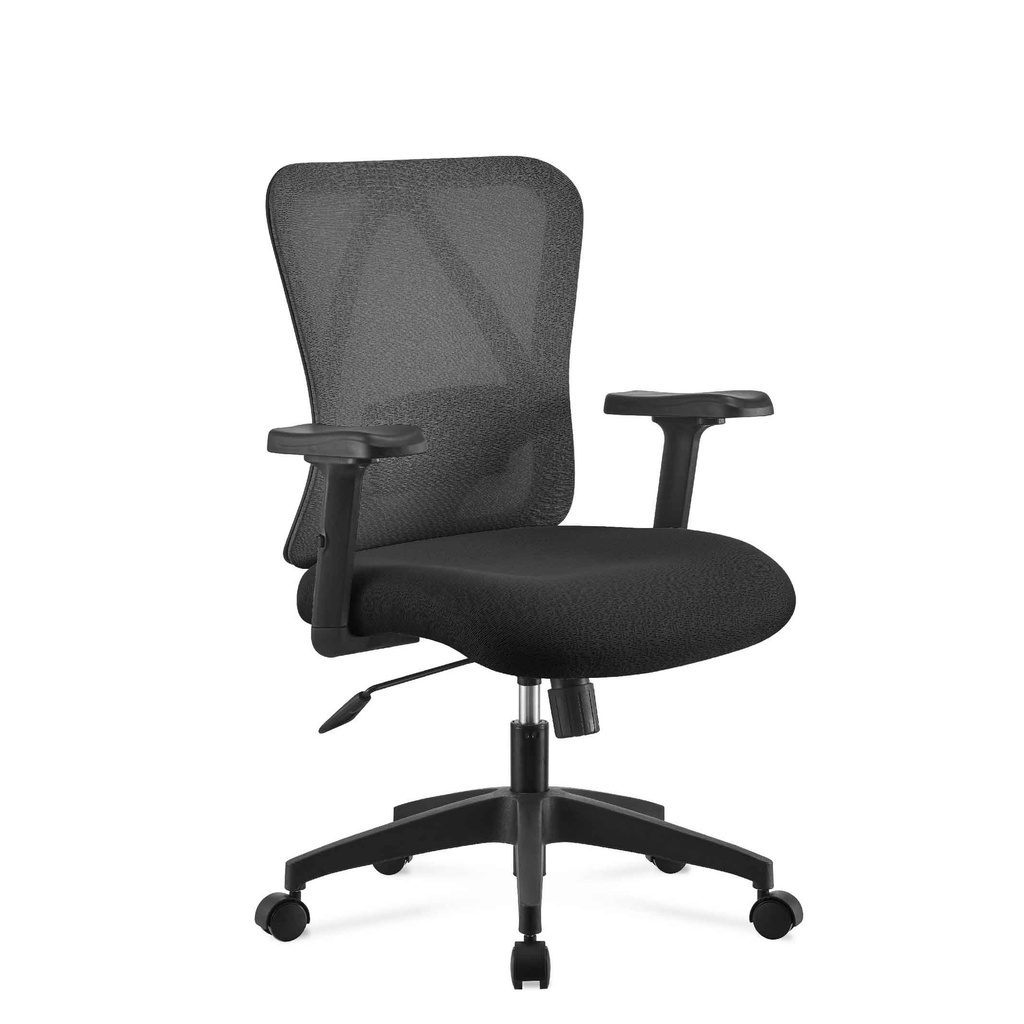 SILLA OFICINA KTM2545-1# MALLA ESTRELLA NEGRA