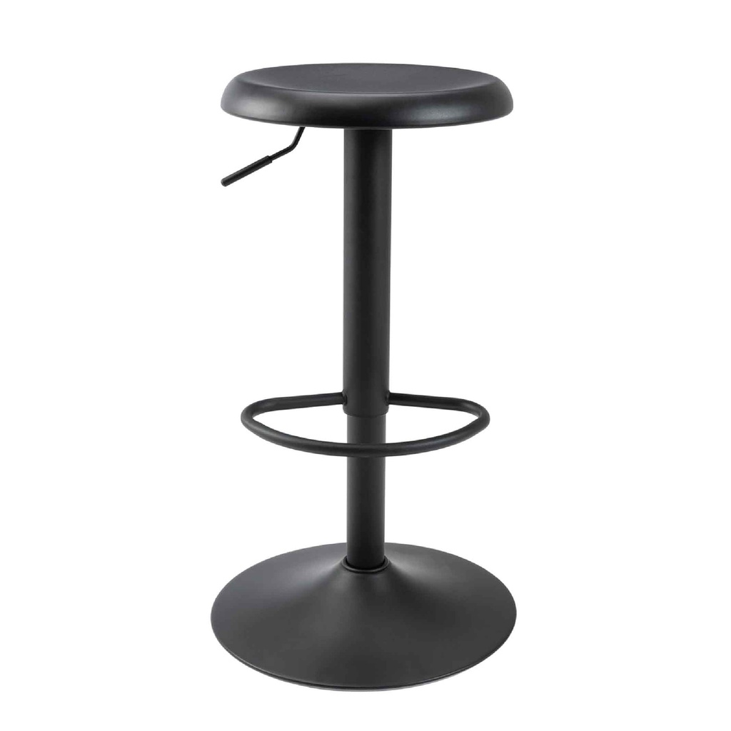 SILLA DE BAR AJUSTABLE ZS-T-12# TODO METAL NEGRO# 