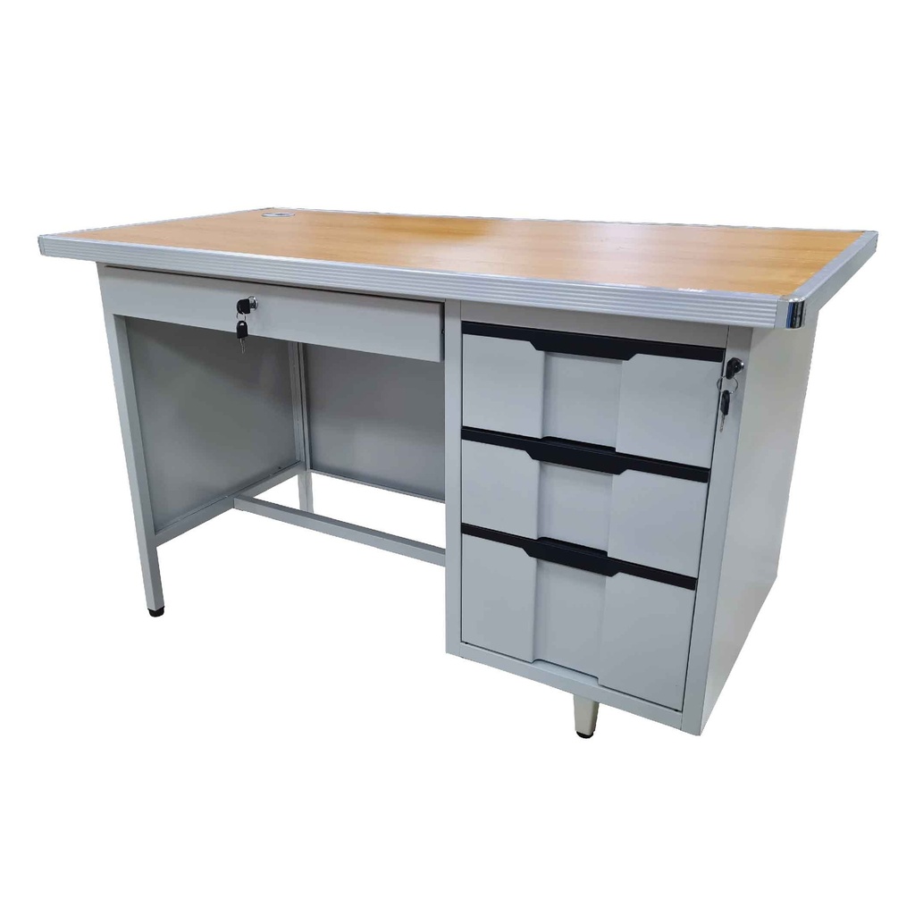 ESCRITORIO P/OFICINA METAL OD-B1C-BC# 7047# 2363# GRIS/MADERA 120X60X75CM 