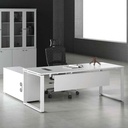 ESCRITORIO P/OFICINA KM-161# BLANCO 160X80X76CM+LATERAL  4CJ