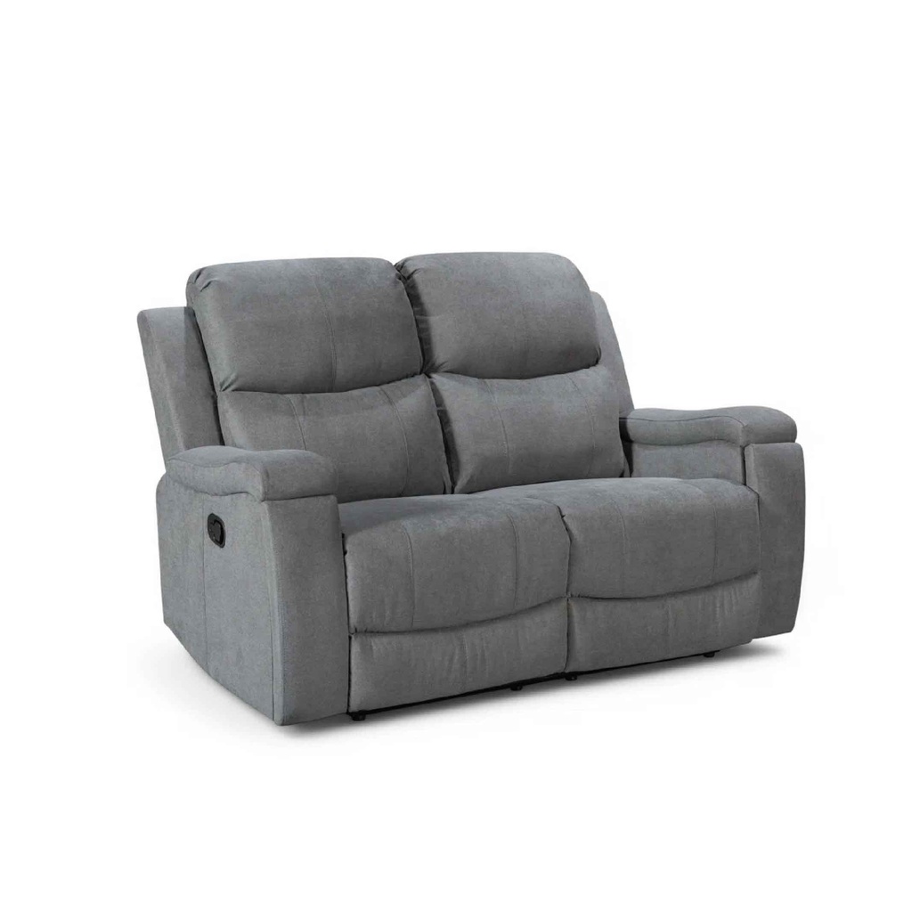 SOFA RECLINABLE TELA CX043C-52# 2PUESTOS DM067# DARK GREY