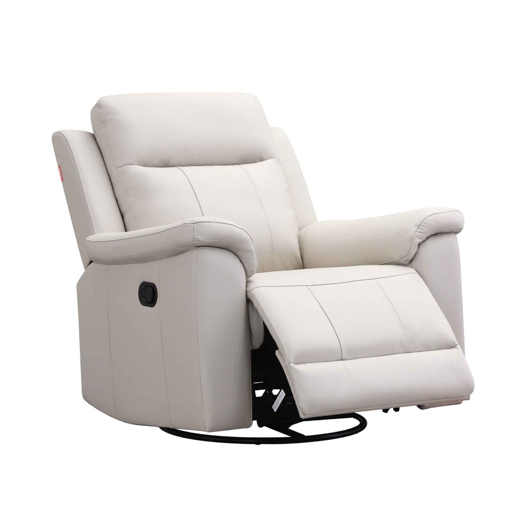 SOFA RECLINABLE CUERO/VINIL RR5628AY71D# 1 PUESTO MECEDORA Y GIRATORIO