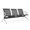SOFA OFICINA METAL W9604-3# 3PTS NEGRO TODO METAL 3CJ