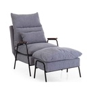 SILLA POLTRONA 839-505V00LG# LIGHT GREY CORDUROY# + PIECERO 