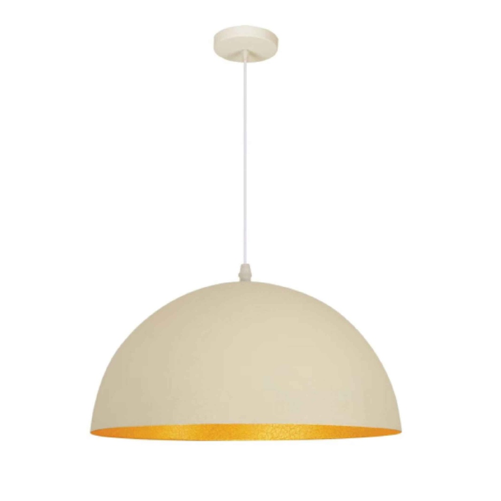 LAMPARA COLGANTE 7502/350# WH+GD20 METAL 350X170MM ROSCA 