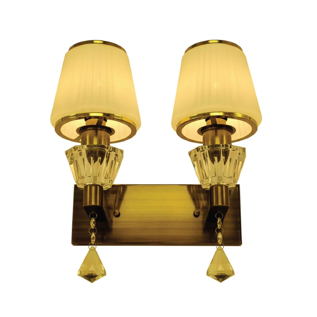 LAMPARA DE PARED B5101/2# DOBLE METAL VIDRIO ROSCA
