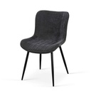 SILLA DE COMEDOR DC-3163#  MALOY18 GREY# PATAS METAL NEGRO
