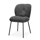 SILLA DE COMEDOR DC-3150#  UF890-15 GREY# PATAS METAL NEGRO