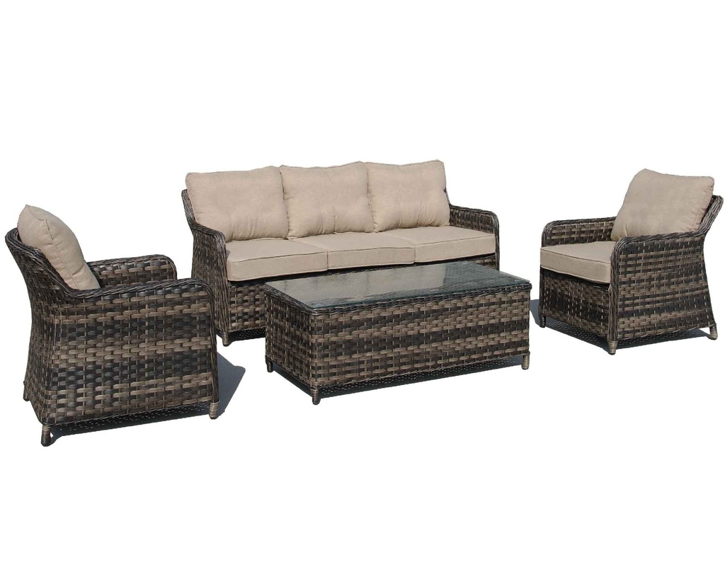 MIMBRE SOFA GCV20005V-4# 2+1+1+MESITA  2PKG