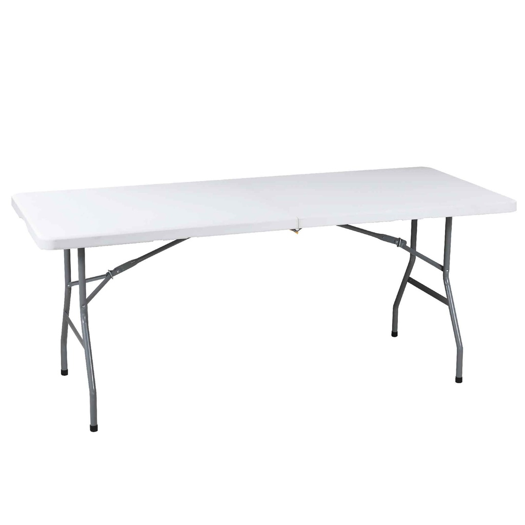 MESA PLASTICA ZS-FH180# RECT PLEGABLE POR LA MITAD 180X76X74CM