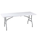 MESA PLASTICA ZS-FH180# RECT PLEGABLE POR LA MITAD 180X76X74CM