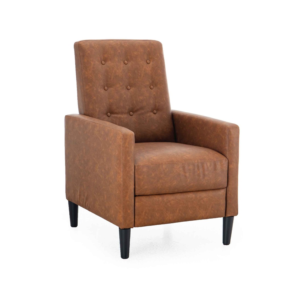 SILLA POLTRONA RECLINABLE VINIL 614028# SGN0017CA-51# BROWN# 1 PUESTO