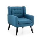SILLA POLTRONA TELA 613864# XXY0066CA-SKD# BLUE LINEN# 1 PUESTO