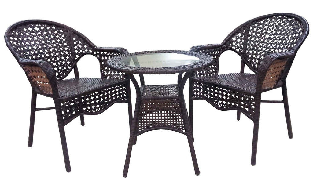 MIMBRE MESA T-94# REDON 59CM VIDRIO C/2SILLA Y-94#SIN COJIN