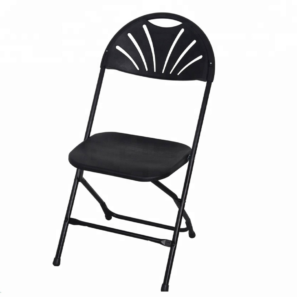SILLA METAL 7030# PLEGABLE NEGRA AS/RESP PLASTICO