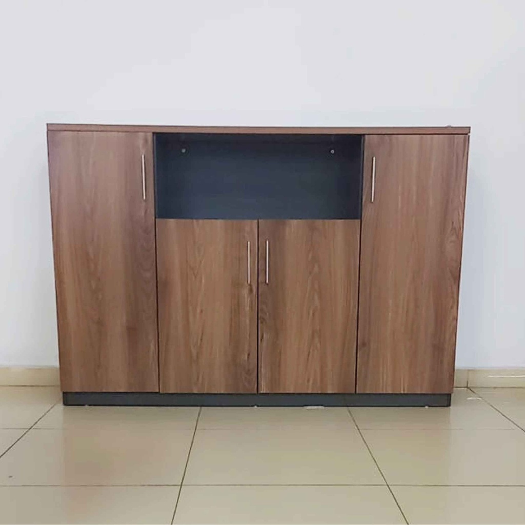 CREDENZA B-017# 1004# GRIS 4PUERTAS 160X40X110CM 2CJ