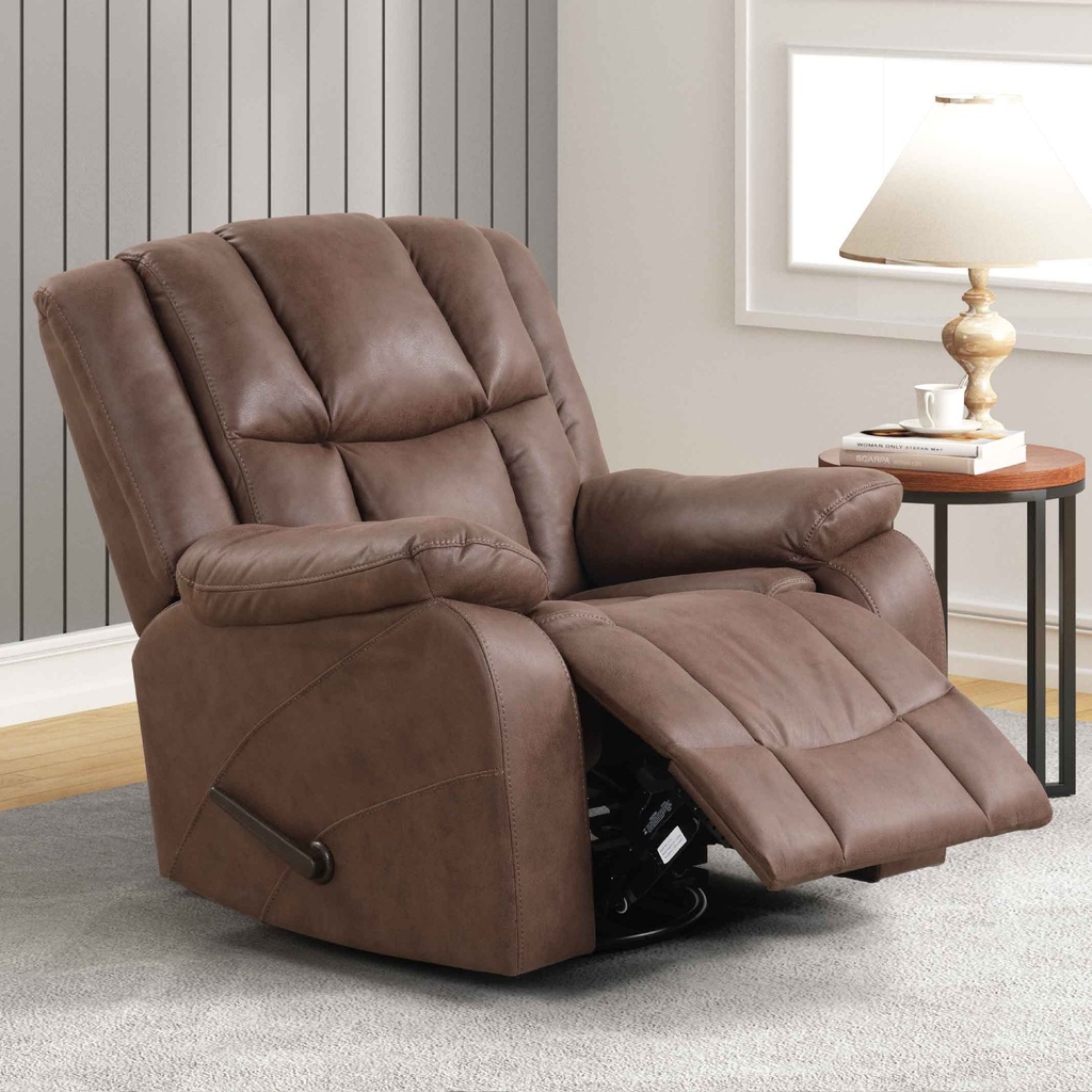 SOFA RECLINABLE TELA 6902AF51D-BROWN# 1 PUESTO BROWN# MECEDORA