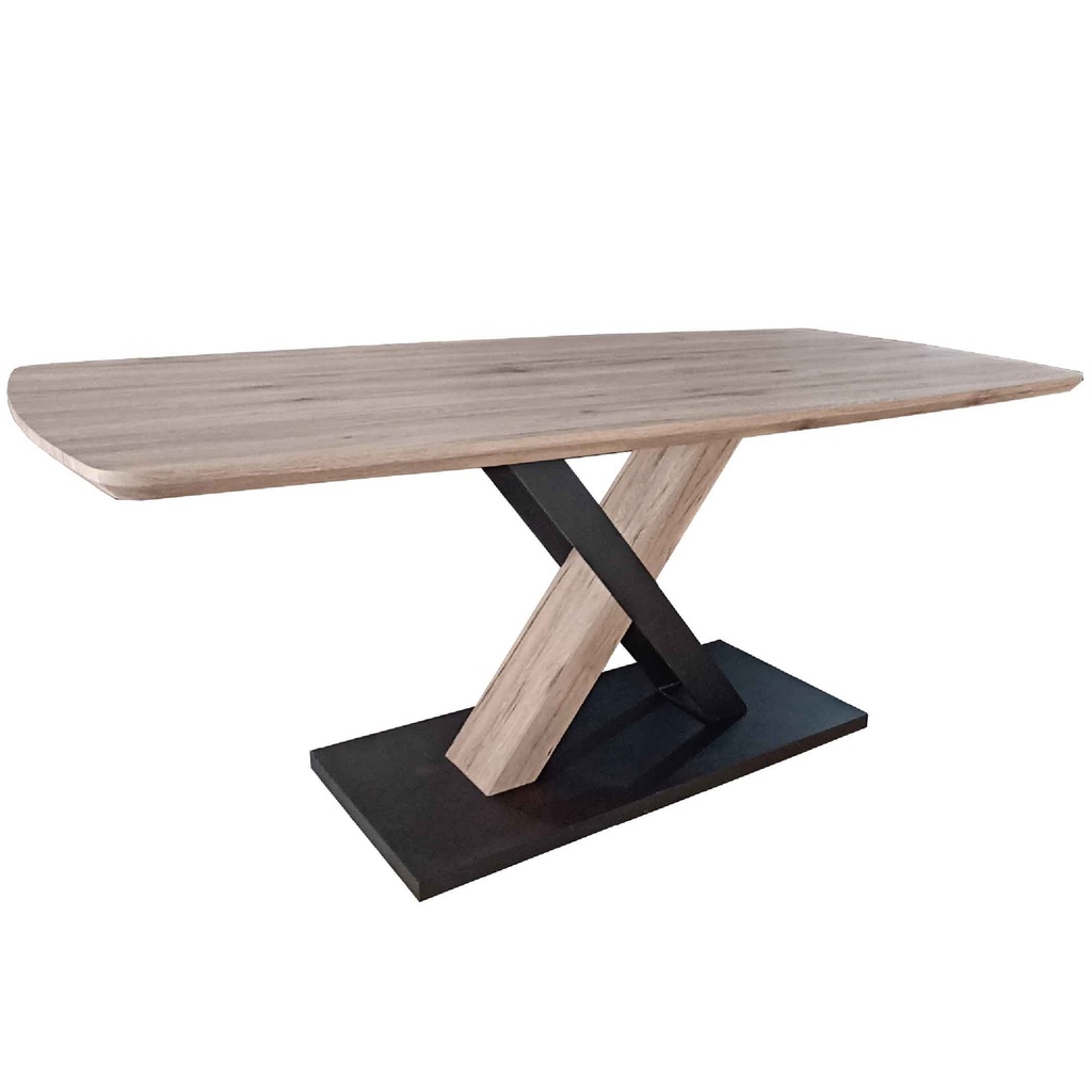 MESA COMEDOR RECT DT1570# OAK51014# 180X90X76CM BASE DE MADERA/METAL