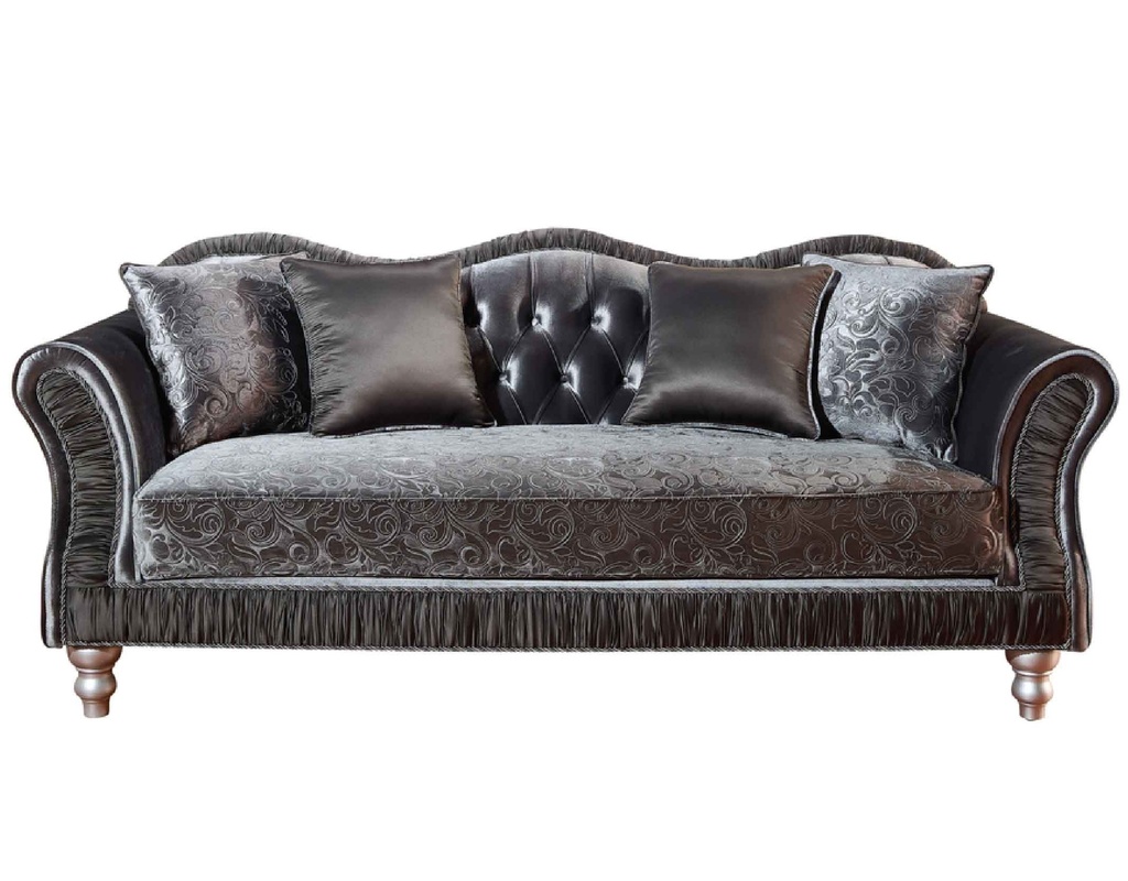 SOFA TELA B9507# 3PUESTOS COLOR GRIS