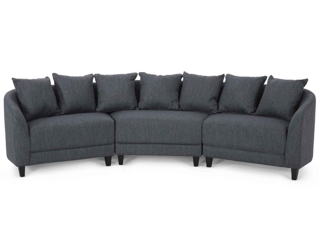 SOFA TELA OVALADO F9873# GRIS OSCURO 3CJ