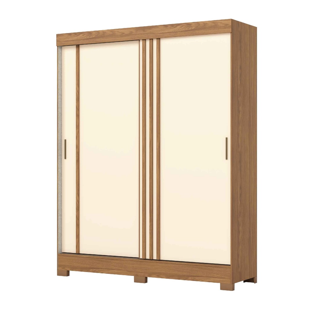 CLOSET B353-181# 2 PUERTAS NATURE/OFF WHITE/GRIS# 160X48X200CM