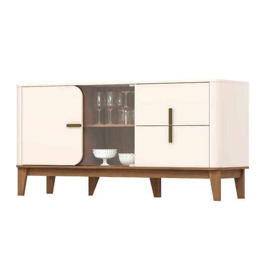 BUFETERO RAEL# S359-129# NATURE/OFF WHITE 165X45X80CM