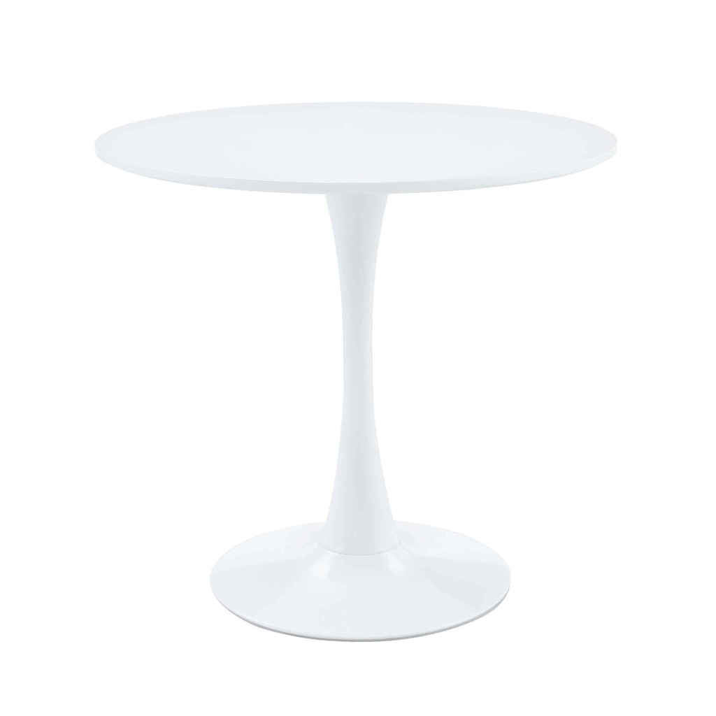 MESA REDON DT-025# 80X72CM BLANCO BASE METAL