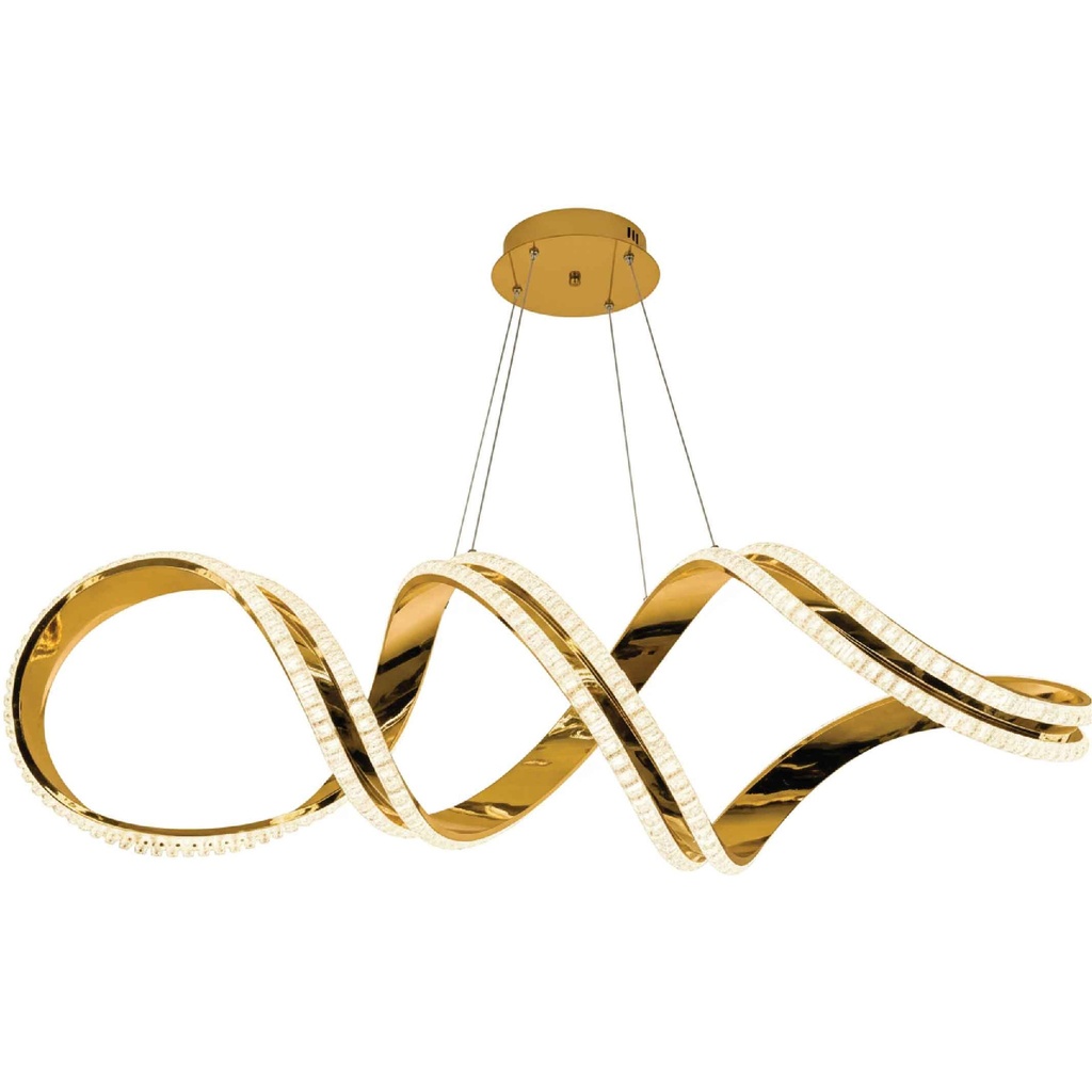 LAMPARA COLGANTE A232B# ALUMINIO DORADO LED