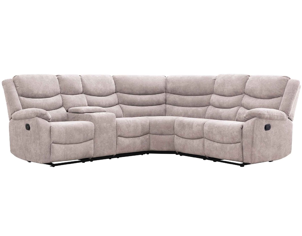 SOFA RECLINABLE TELA OVALADO RR5044BF52LC+61N+52R# CREAM-C566#- PZ C/1 3PZ