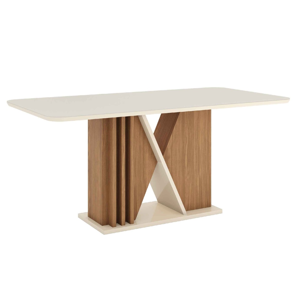 MESA COMEDOR VALINE# SC146-127# NATURE/ OFF WHITE 180X90X80CM