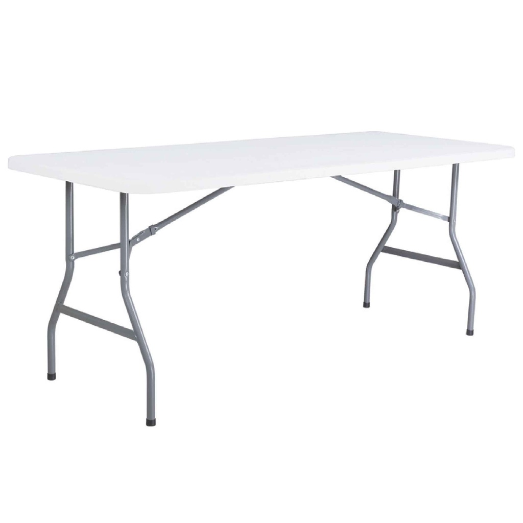 MESA PLASTICA ZS-RF180P# RECT PLEGABLE C/ SOBRE SOLIDO 183X74X74CM