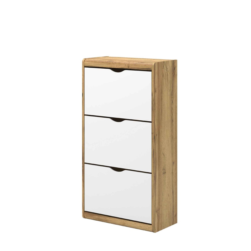 ZAPATERA ABATIBLE SR 2560-3T# WOTAN OAK 7835# BLANCO 3GV 60X24X113CM