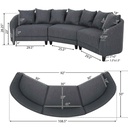 SOFA RECLINABLE TELA CX003A-53# ELECTRICO DM003# MOCHA 3PUESTOS CON PORTVASOS