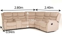 SOFA RECLINABLE OVAL TELA RR5044BF#52LC+F52R+F6IN# TELA J145 GRIS