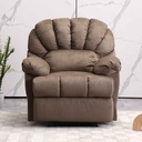 SOFA RECLINABLE TELA HD-9030# 103-25# CHOCOLATE 3PUESTOS