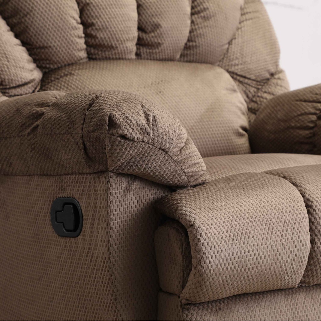 SOFA RECLINABLE TELA HD-9030# 103-25# CHOCOLATE 1PUESTO