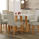 MESA RECT DE COMEDOR RUBI # COLOR 965 YPE DAMASCO/OFF WHITHE# 160X0.90CM