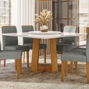 MESA RCT DE COMEDOR VALENCIA# COLOR 964 YPE/OFF WHITE# 135X135CM