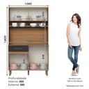 KIT DE COCINA COMPACTA# B109-215# NATURE/OFF BLACK 180X105X38CM