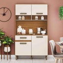 KIT DE COCINA COMPACTA# B109-127# NATURE/OFF WHITE 180X105X38CM