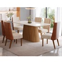 MESA COMEDOR OLIVIA ESQ REDON # SC120-127#  180CM