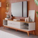 GABINETE P/TV LIMIT# 1509# BLANCO/NATURE  218X39X54CM