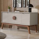 BUFETERO PARIS# 11719# OFF WHITE/NATURE 4PUERTAS 164X45X72CM