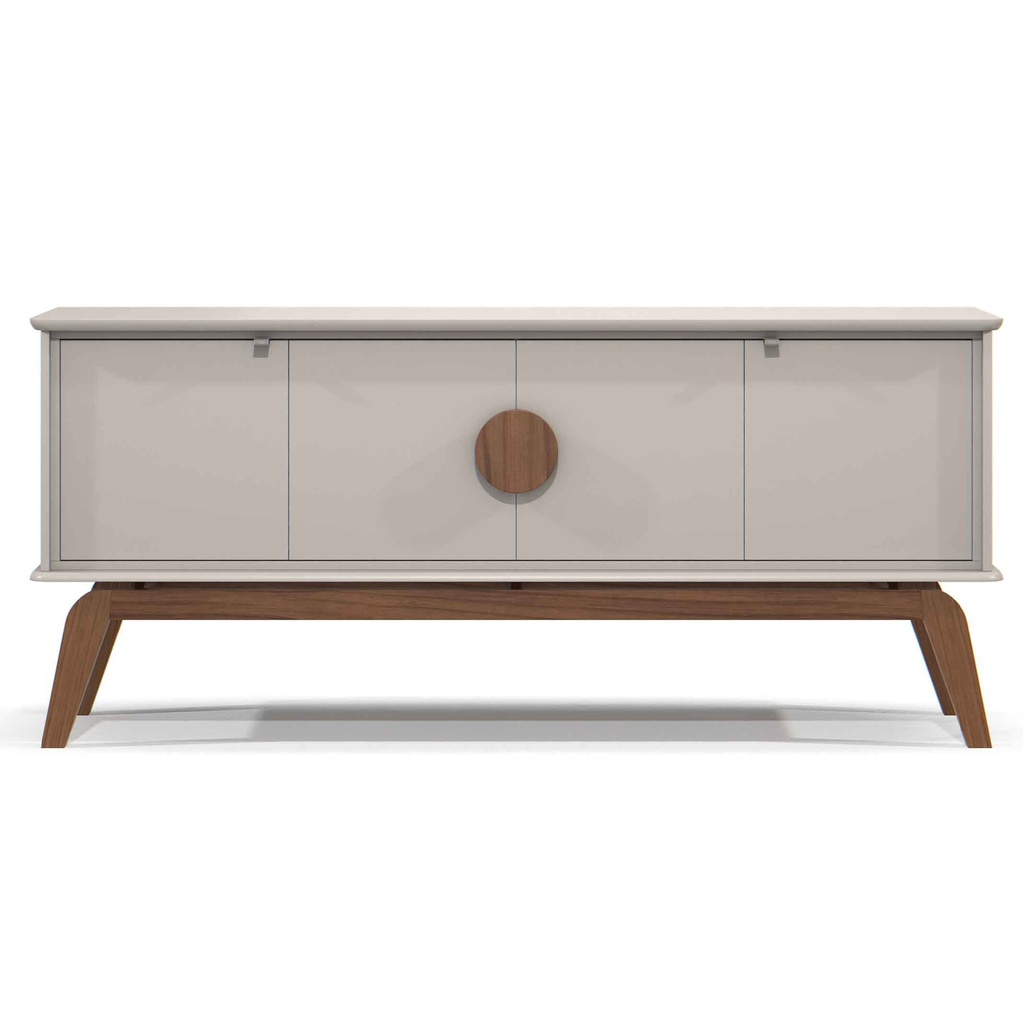 BUFETERO PARIS# 11719# OFF WHITE/NATURE 4PUERTAS 164X45X72CM