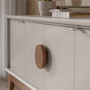 BUFETERO PARIS# 11719# OFF WHITE/NATURE 4PUERTAS 164X45X72CM